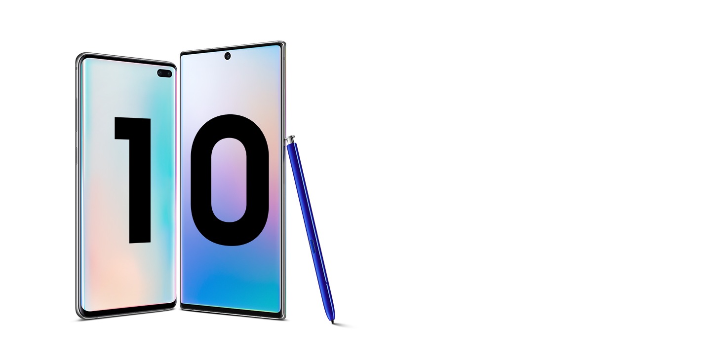 Galaxy s10 and Galaxy Note10 with S pen.