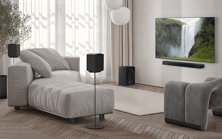 Soundbar store in bedroom