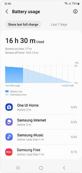 View list of apps using battery