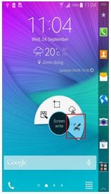 Samsung deals screen write