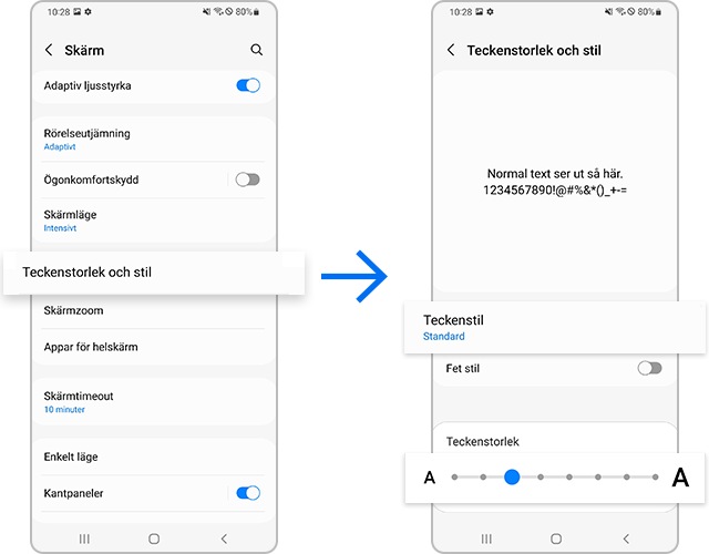 Skärmen fungerar inte korrekt Samsung Sverige