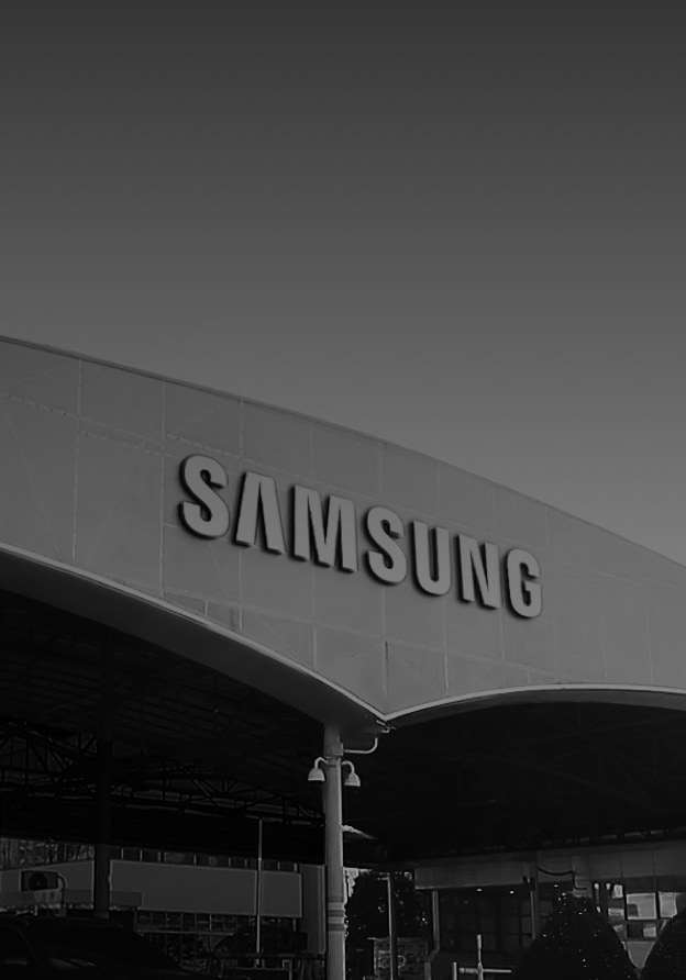 There's Samsung lettermark on Suwon Digital Campus Central Gate.