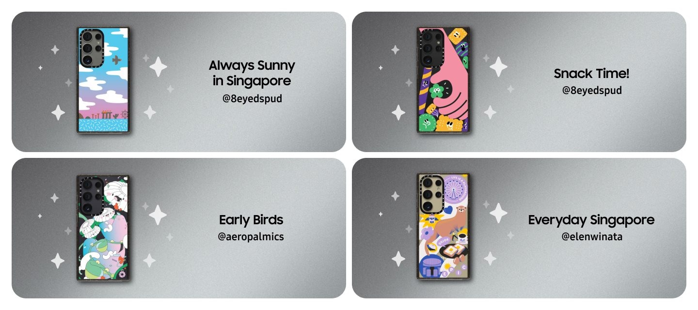 Images of 20 locally-designed CASETiFY phone covers in collaboration with Epic Galaxy: Singapore Edition.