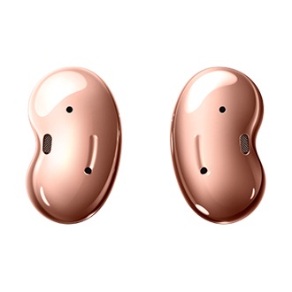 galaxy buds live mystic bronze front and back