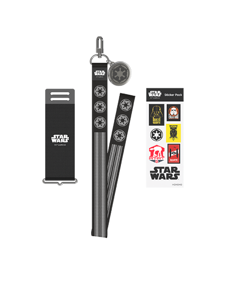 The Galaxy Z Flip3 Star Wars Fashion Strap in Black with Strap & Sticker included. Get a Samsung foldable phone or find out a Samsung Z Flip case here