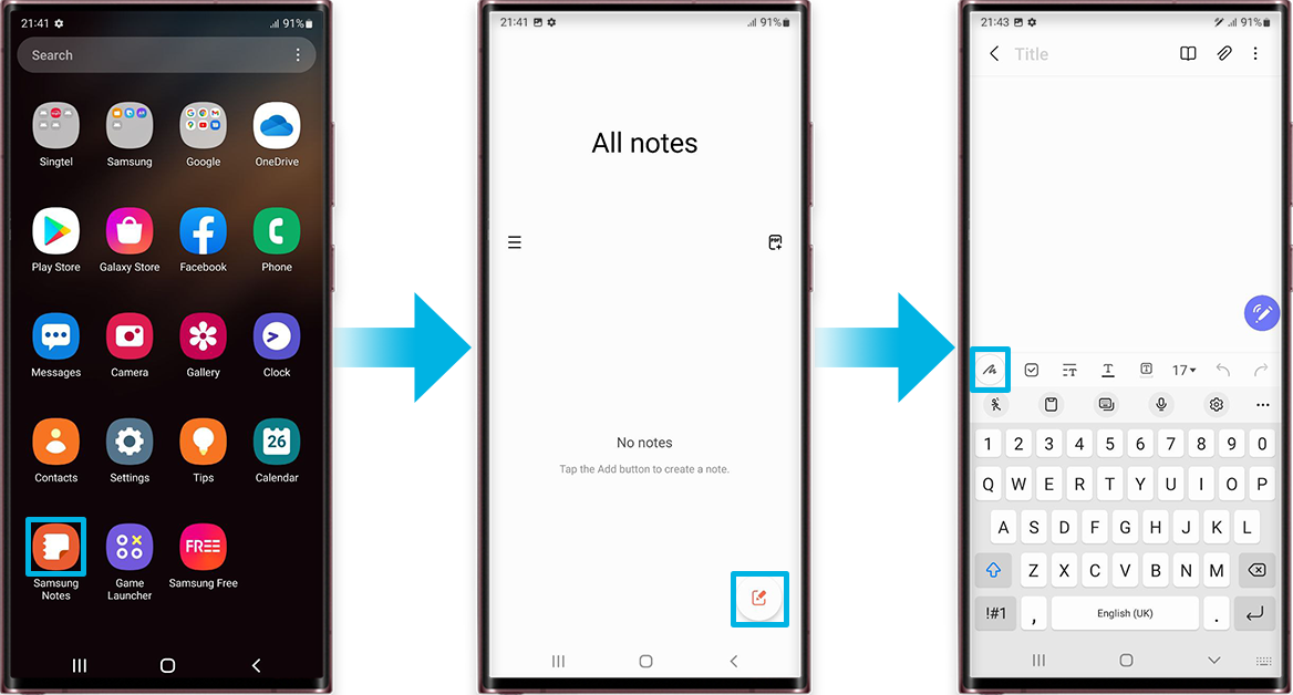 S Pen and Samsung Notes: Chắc chắn rằng bạn sẽ không thể quên được cảm giác của việc viết tay trên chiếc điện thoại của mình với bút S Pen cùng với ứng dụng Samsung Notes. Bạn sẽ được trải nghiệm một sản phẩm tuyệt vời đến từ thương hiệu Samsung - được thiết kế hoàn hảo để giúp bạn ghi chép các ý tưởng trong cuộc sống của mình.