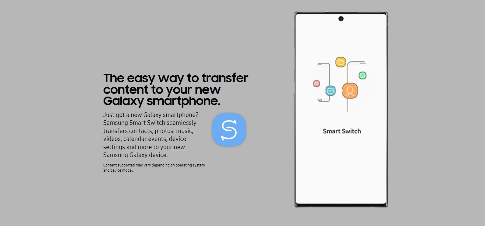 The easy way to transfer content to your new Galaxy phone