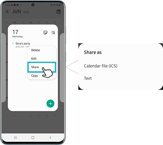 How can I use the Calendar app on my Samsung smartphone? | Samsung SG