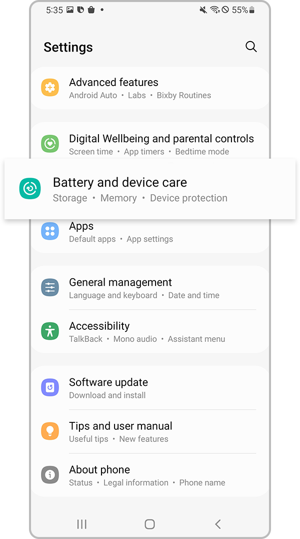 Samsung Device Care Anti Malware