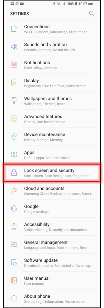 Set up a screen lock on your Galaxy phone