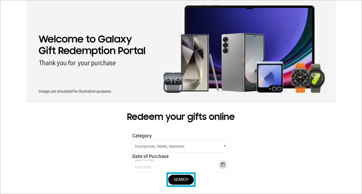 Mobile and tablet gift redemption steps