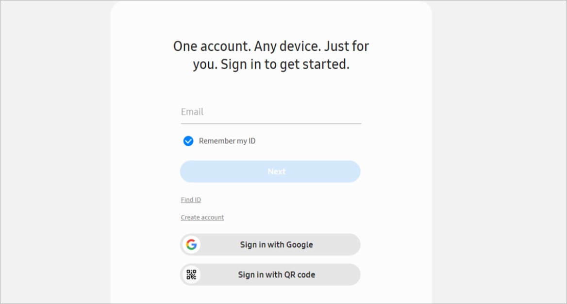 sign in to samsung account to redeem