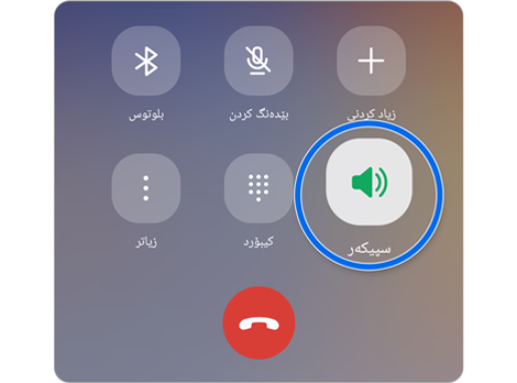 Call screen on a Samsung Galaxy phone showing Speaker, Mute, and Keypad options.