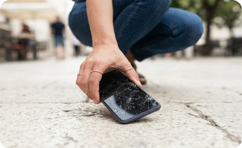 Samsung Galaxy 端末の画面が割れたり損傷した場合の対処法