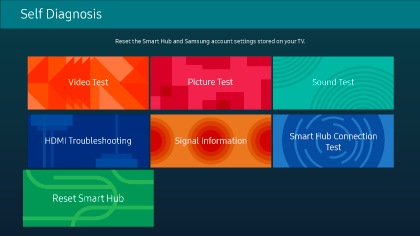 Select Self Diagnosis, and then select Reset Smart Hub.