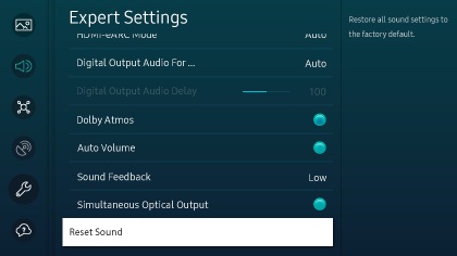 Select Reset Sound.