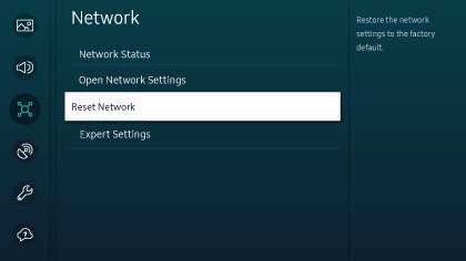  Select Reset Network.