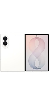 Záber na zadnú stranu rozloženého Galaxy Z Fold8 vo farebnom prevedení Cream.