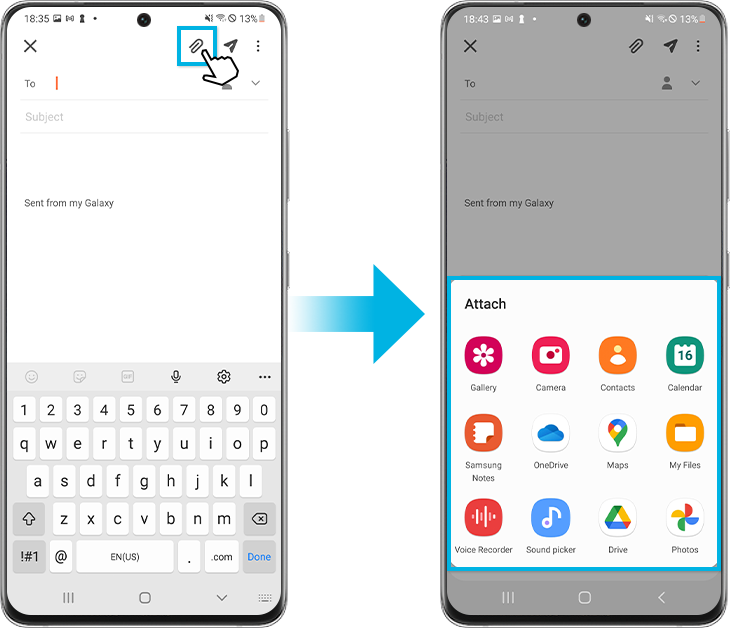 How to use the Samsung email app and open attachments | Samsung SG