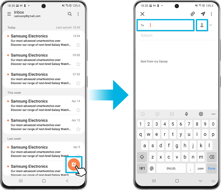 How to use the Samsung Email app and how to open attachments on a Galaxy  phone | Samsung NZ