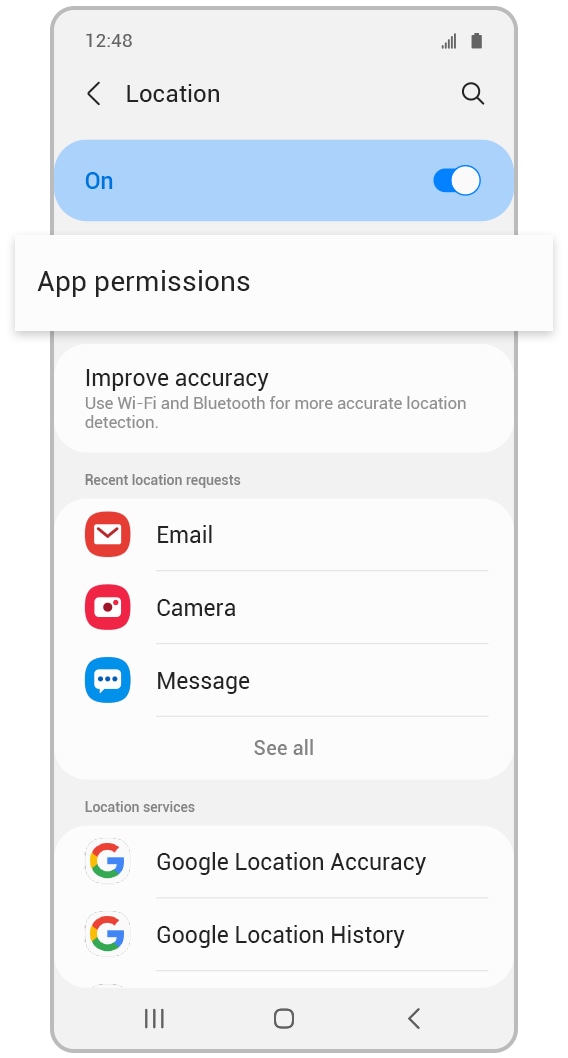 The GPS location on my smartphone is inaccurate. How do I fix it