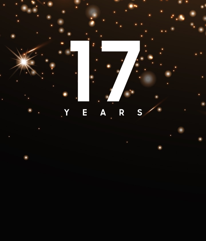 17 Years Global no.1 logo