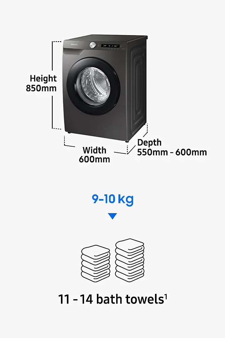 ขนาดเครื่องซักผ้าแบบไหนที่คุณต้องการ Samsung Thailand