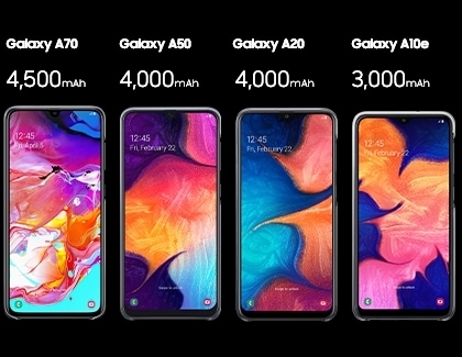 เปรียบเทียบสเปค รุ่นย่อย Galaxy A กับความแตกต่างของพลังงานในแบตเตอรี่ แต่ไม่ว่าจะจะใช้ Galaxy A รุ่นไหน ก็มั่นใจว่าแบตเตอรี่จะอยู่กับเราไปตลอดทั้งวัน