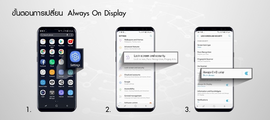 always on display s8