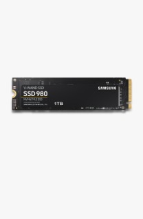 Siyah NVMe™ SSD 980 önden görülüyor. Siyah NVMe™ SSD 980 önden görülüyor.