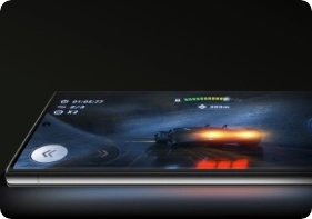 A screen is shown with a game displayed to show the power of the Galaxy S23 Ultra when it comes to gaming.