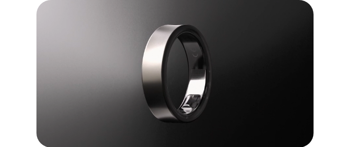 Titanium Black Samsung Ring is shown