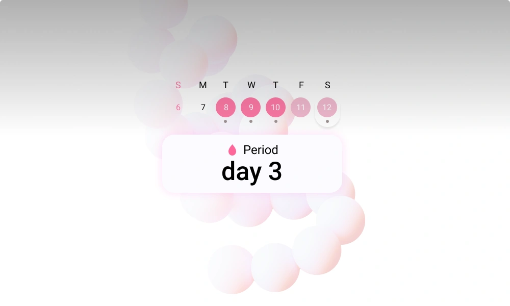 The Samsung Cycle Tracking feature is shown