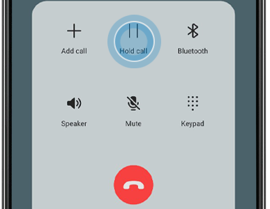 Tap the hold call button