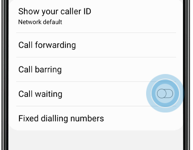 Use the toggle by call waiting