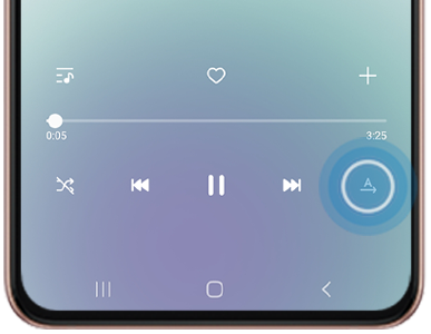 Tap the repeat button to cycle through the repeat options