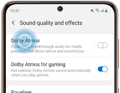 Tap Dolby Atmos 