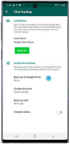 download google backup to galaxy 8