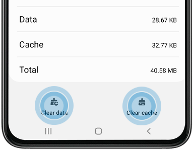 Tap clear data and clear cache