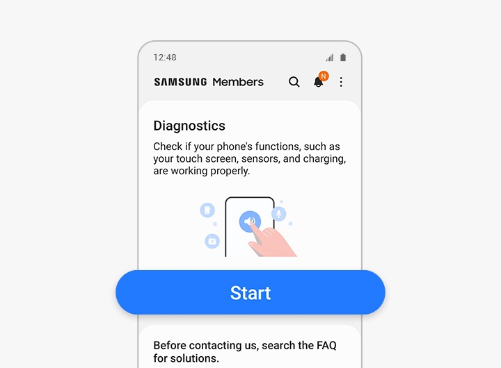 Naciśnij aplikację członków Samsung i dotknij