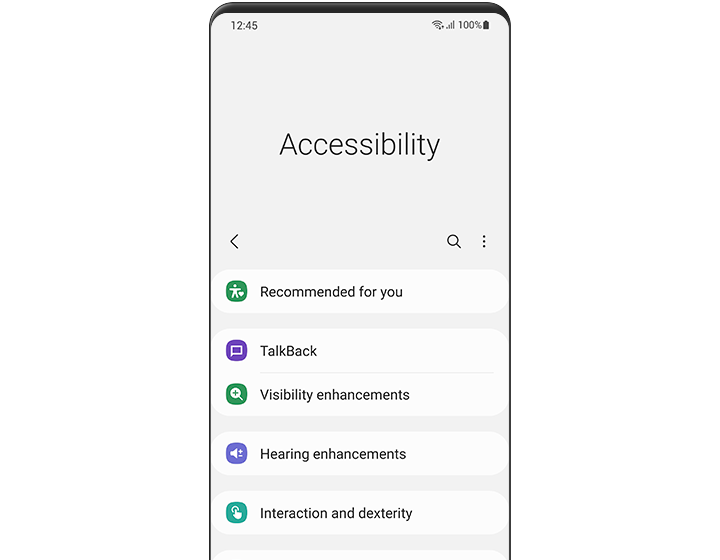 Overview Accessibility Samsung UK