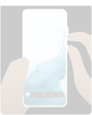 1.	A Galaxy S22 Ultra showing a colourful pattern on the screen is shown with a play button on top of the overly to show customers they can watch a video to show them how to switch from Android. 