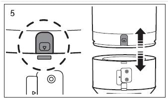 How do I clean the dust bin and grille on my Samsung vacuum cleaner?