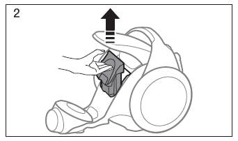 How do I clean the outlet filter on my Samsung vacuum cleaner?