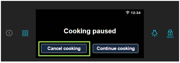 How do I stop or cancel a microwave function on my Chef Collection oven?