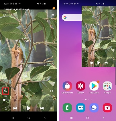 how to get rid of split screen on samsung phone