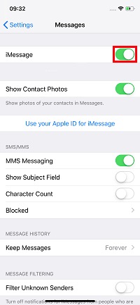 How do I turn off iMessage on my old iPhone before I switch to my new ...