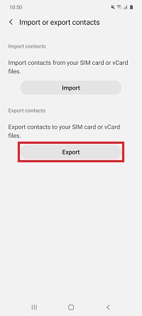 Tap Export