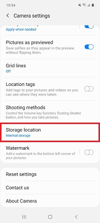 Tap Storage location