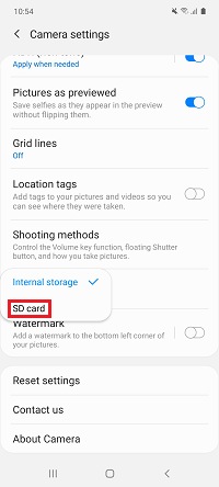 Tap SD card